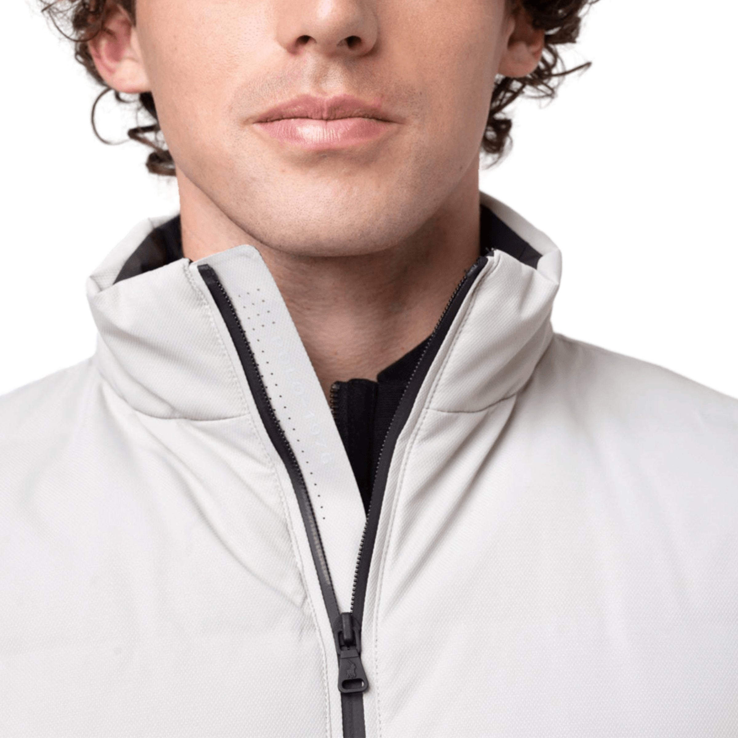 Polo Jacket Quilted Puffer Grey